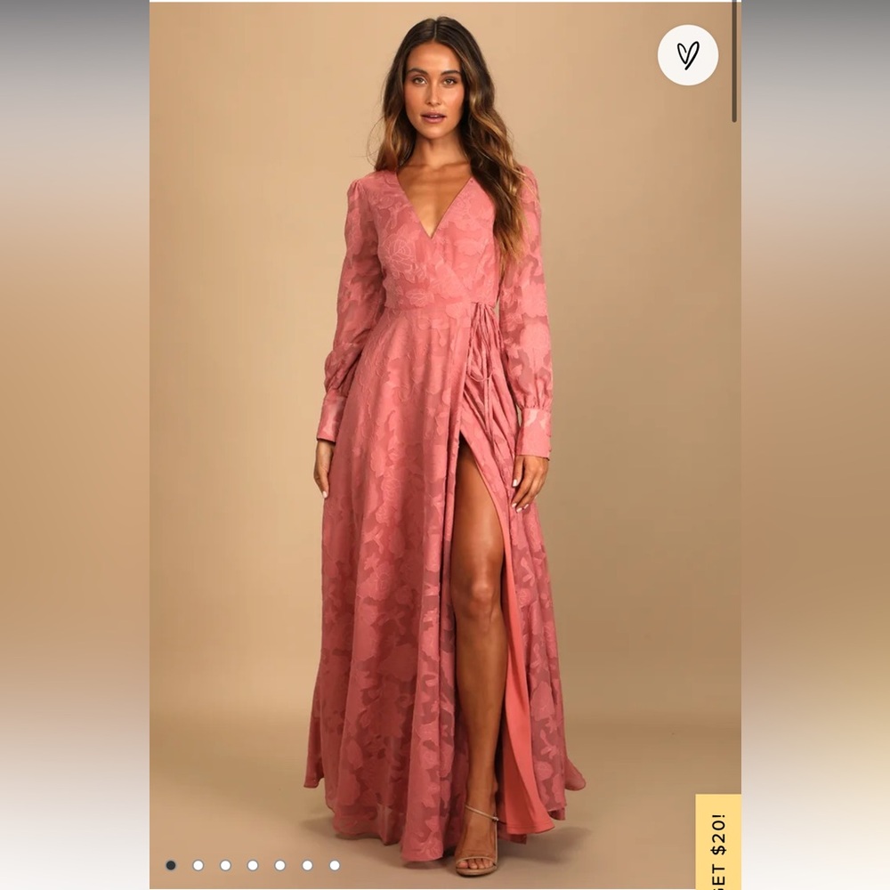 Lulu's Rose Long Sleeve Maxi Dress